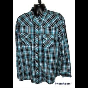 Wrangler Snap Down Striped Shirt